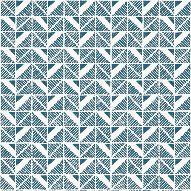 Anna French Bloomsbury Square Blue Wallpaper