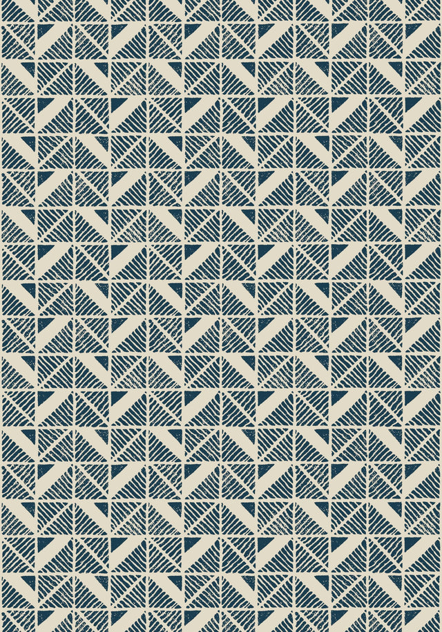 Anna French BLOOMSBURY SQUARE Navy Wallpaper