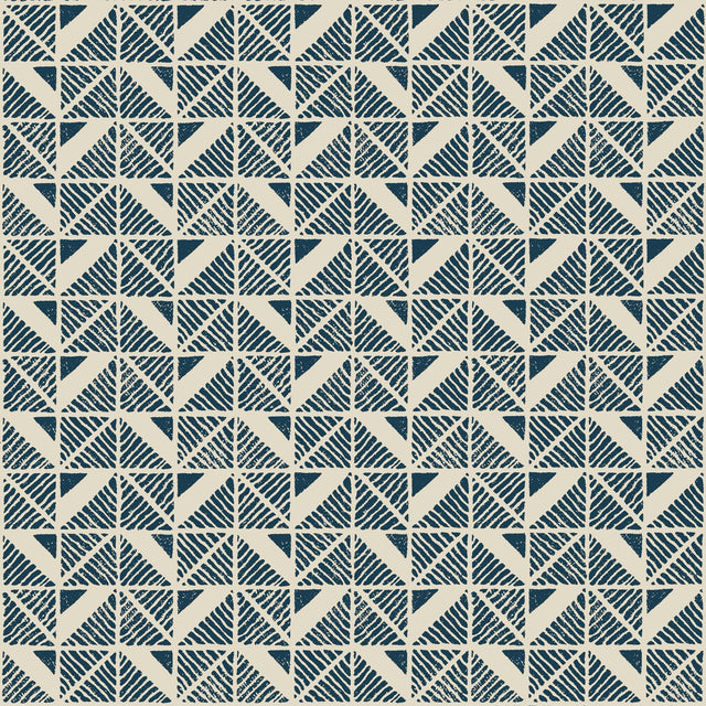 Anna French Bloomsbury Square Navy Wallpaper