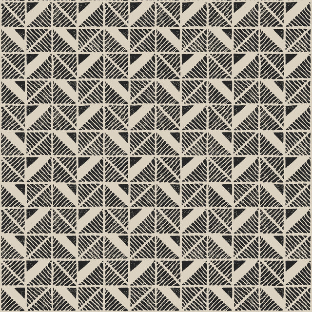 Anna French Bloomsbury Square Black Wallpaper
