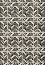 Anna French BLOOMSBURY SQUARE Black Wallpaper
