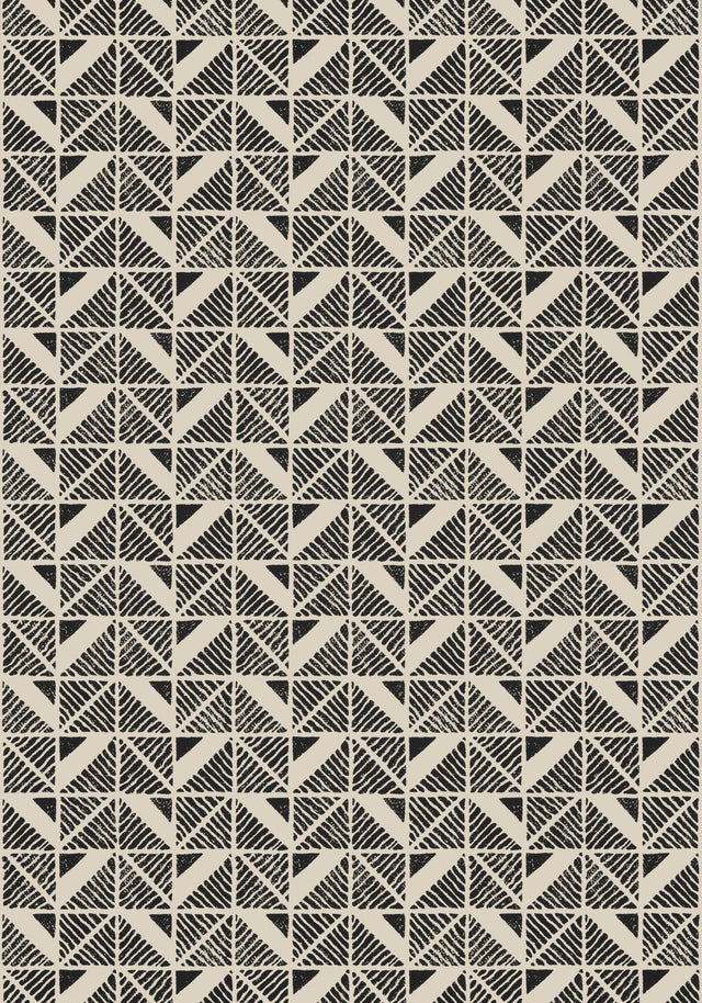 Anna French BLOOMSBURY SQUARE Black Wallpaper