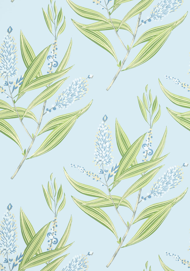 Anna French WINTER BUD Soft Blue Wallpaper