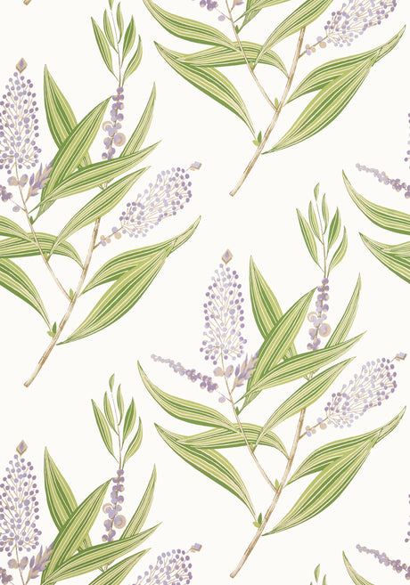 Anna French WINTER BUD Lavender Wallpaper
