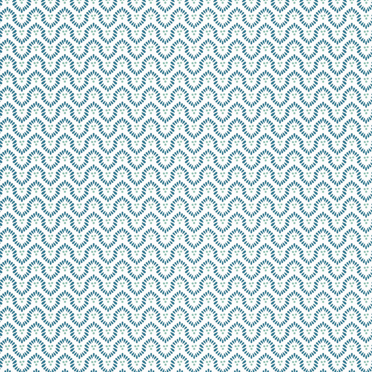 Anna French Wynford Navy On White Wallpaper