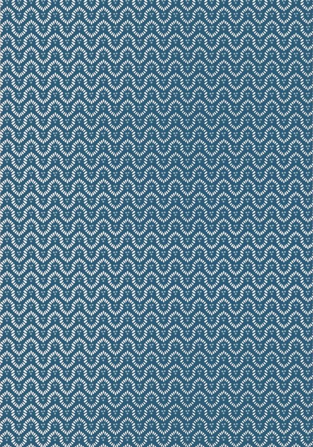 Anna French WYNFORD Navy Wallpaper