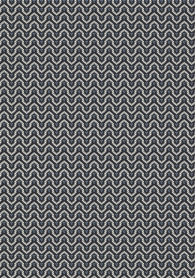 Anna French WYNFORD Black Wallpaper