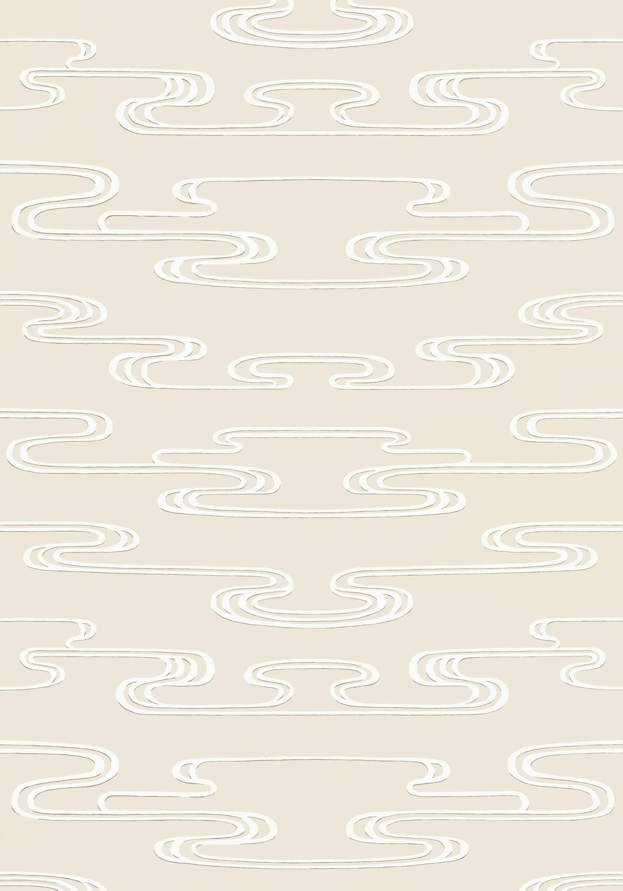 Anna French CLOUDWATER Beige Wallpaper