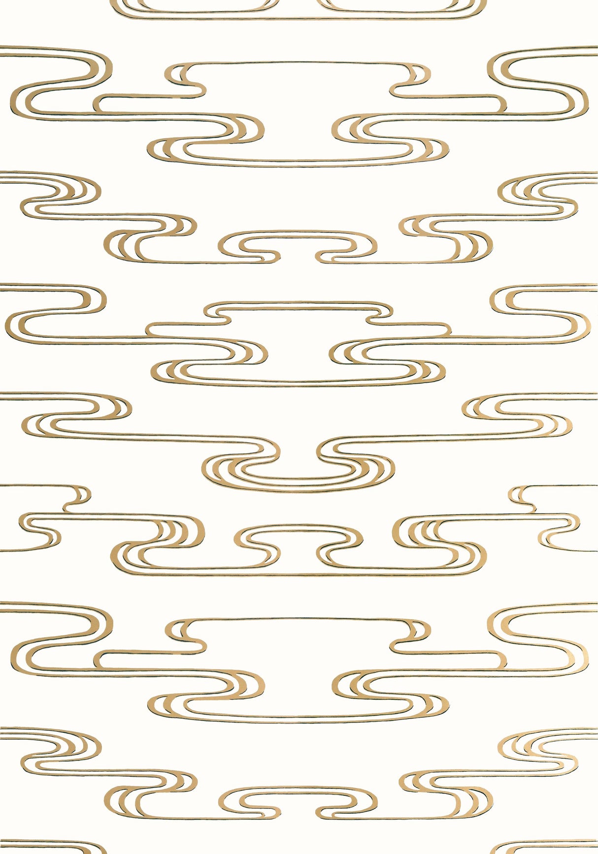Anna French CLOUDWATER Metallic Gold Wallpaper