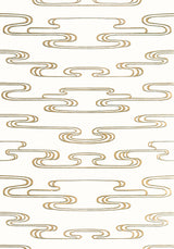 Anna French CLOUDWATER Metallic Gold Wallpaper