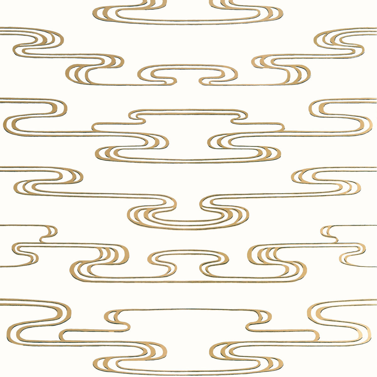 Anna French Cloudwater Metallic Gold Wallpaper