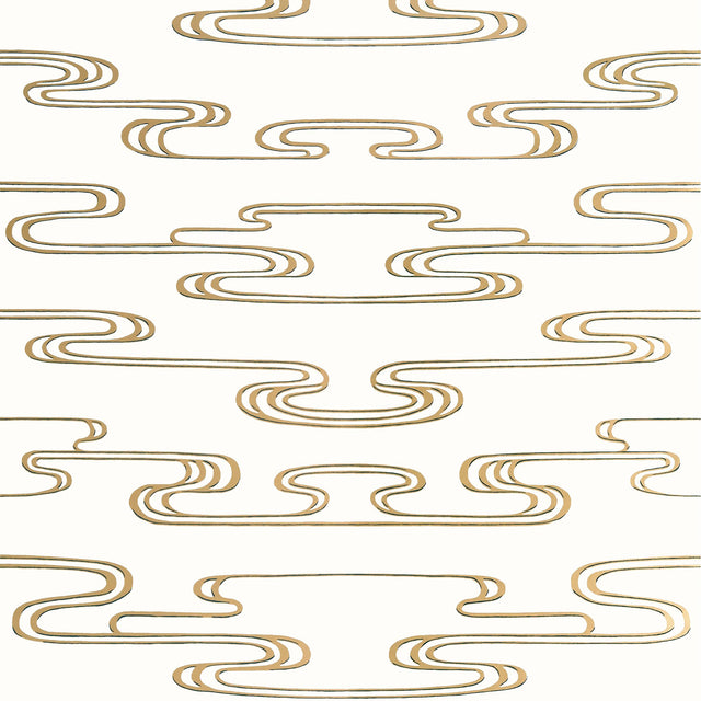Anna French Cloudwater Metallic Gold Wallpaper