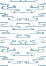 Anna French CLOUDWATER Blue Wallpaper