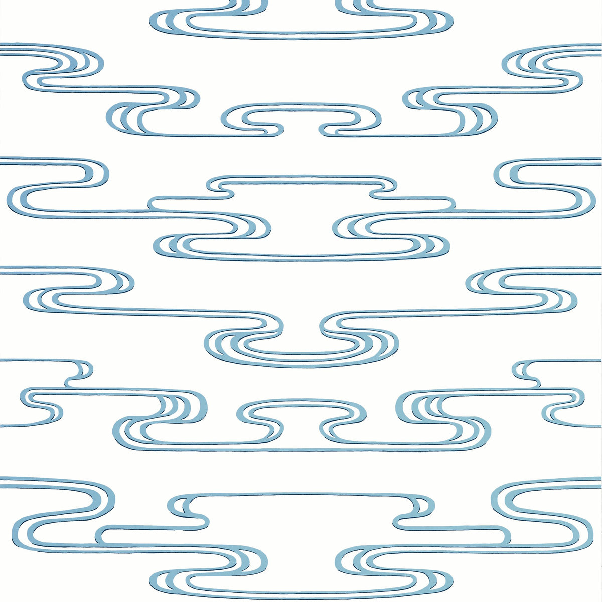 Anna French Cloudwater Blue Wallpaper