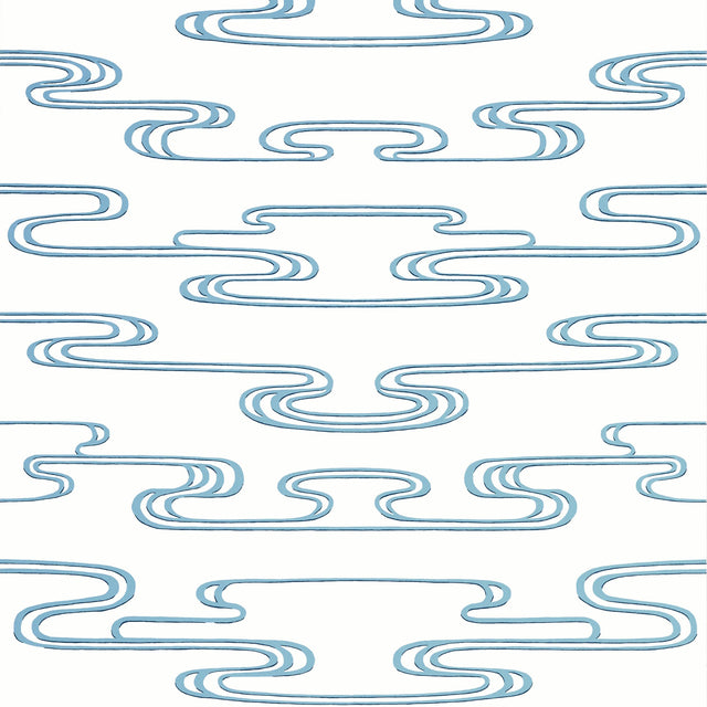 Anna French Cloudwater Blue Wallpaper