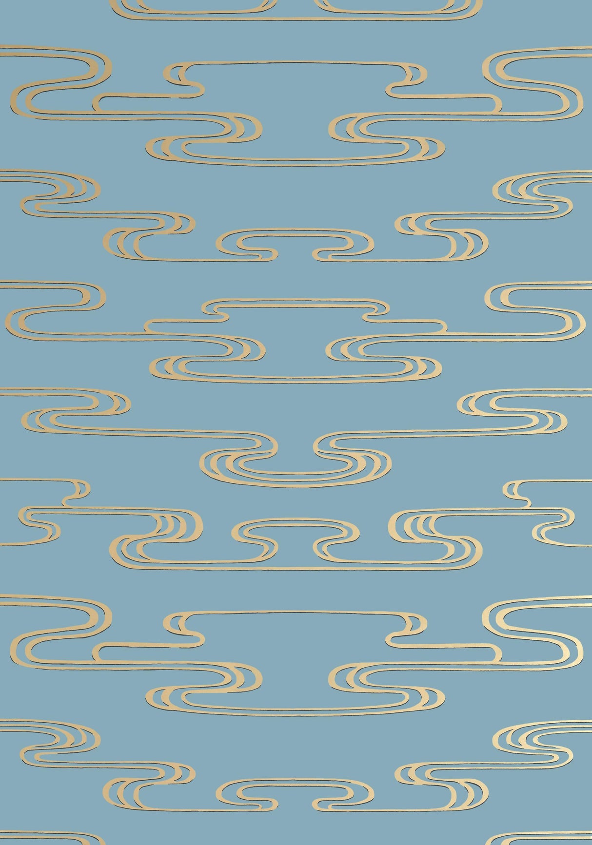 Anna French CLOUDWATER Metallic Gold on Mineral Wallpaper