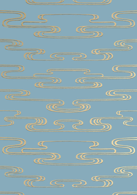 Anna French CLOUDWATER Metallic Gold on Mineral Wallpaper