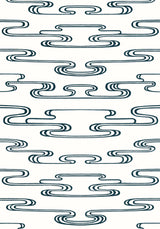 Anna French CLOUDWATER Black Wallpaper