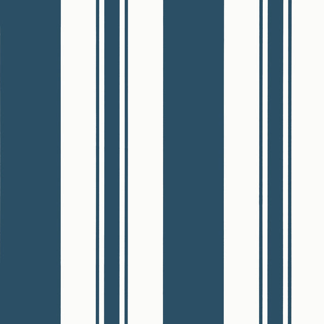 Anna French Keswick Stripe Navy Wallpaper
