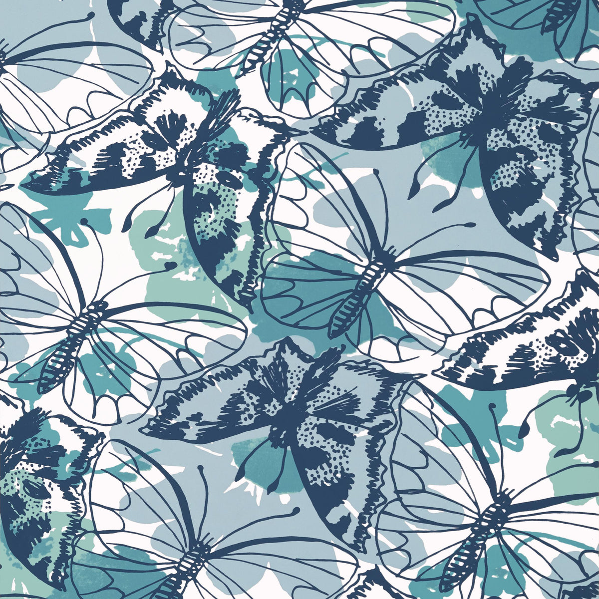 Anna French Paxton Blue Wallpaper