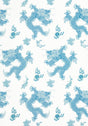 Anna French DRAGON DANCE Blue Wallpaper