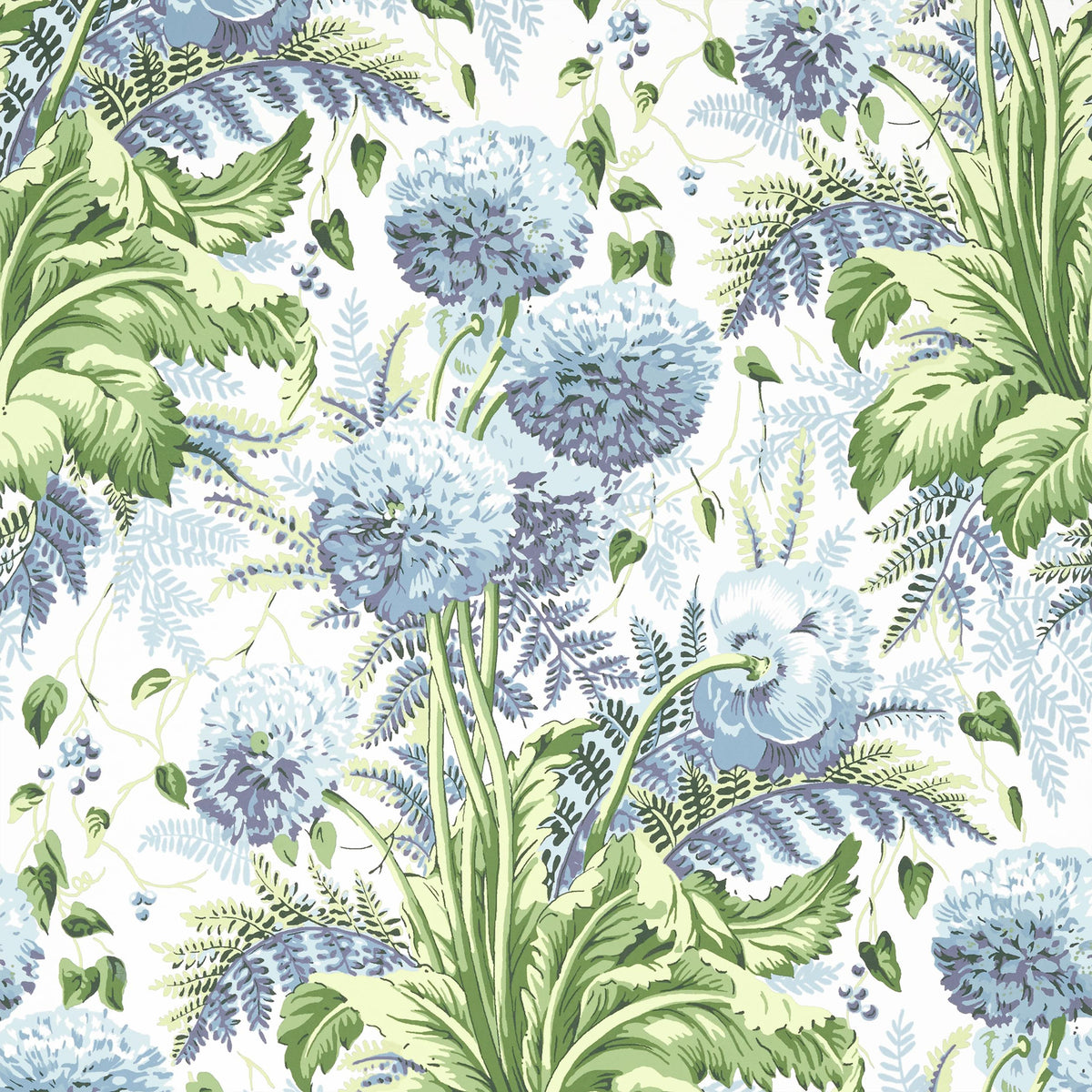 Anna French Dahlia Sky On White Wallpaper