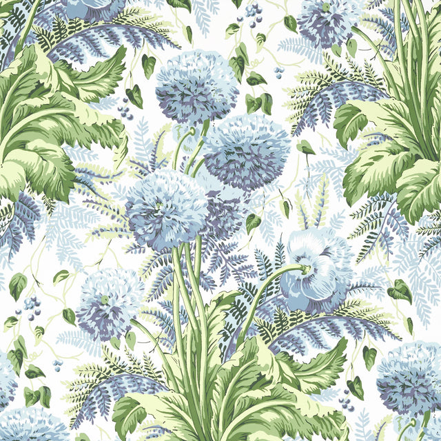 Anna French Dahlia Sky On White Wallpaper