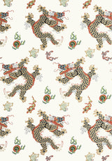 Anna French DRAGON DANCE Metallic Gold on Neutral Wallpaper