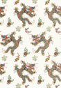 Anna French DRAGON DANCE Metallic Gold on Neutral Wallpaper