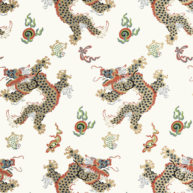 Anna French Dragon Dance Metallic Gold On Neutral Wallpaper