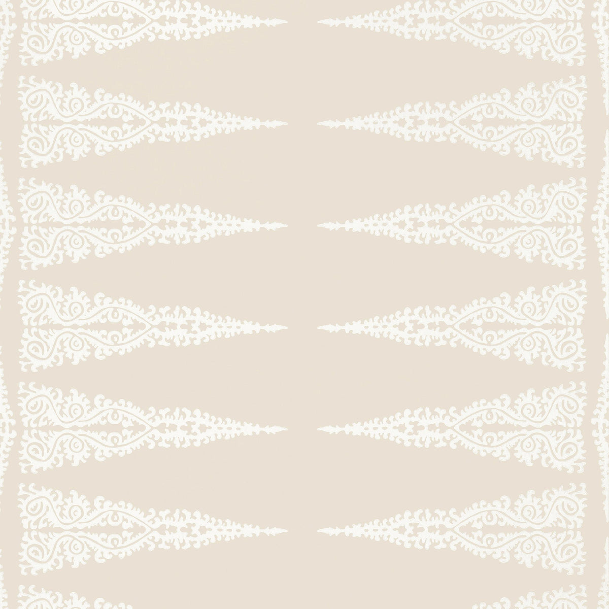 Anna French Ellery Stripe White On Beige Wallpaper