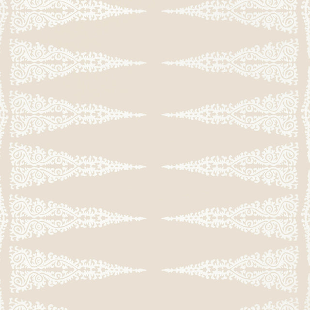 Anna French Ellery Stripe White On Beige Wallpaper