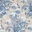 Anna French DAHLIA Navy on Linen Wallpaper
