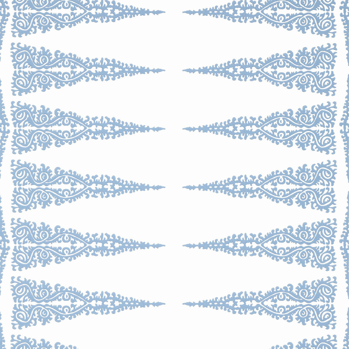 Anna French Ellery Stripe Sky Blue On White Wallpaper