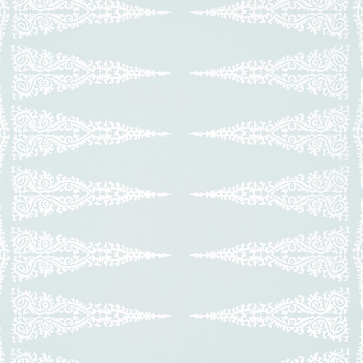 Anna French Ellery Stripe White On Soft Blue Wallpaper