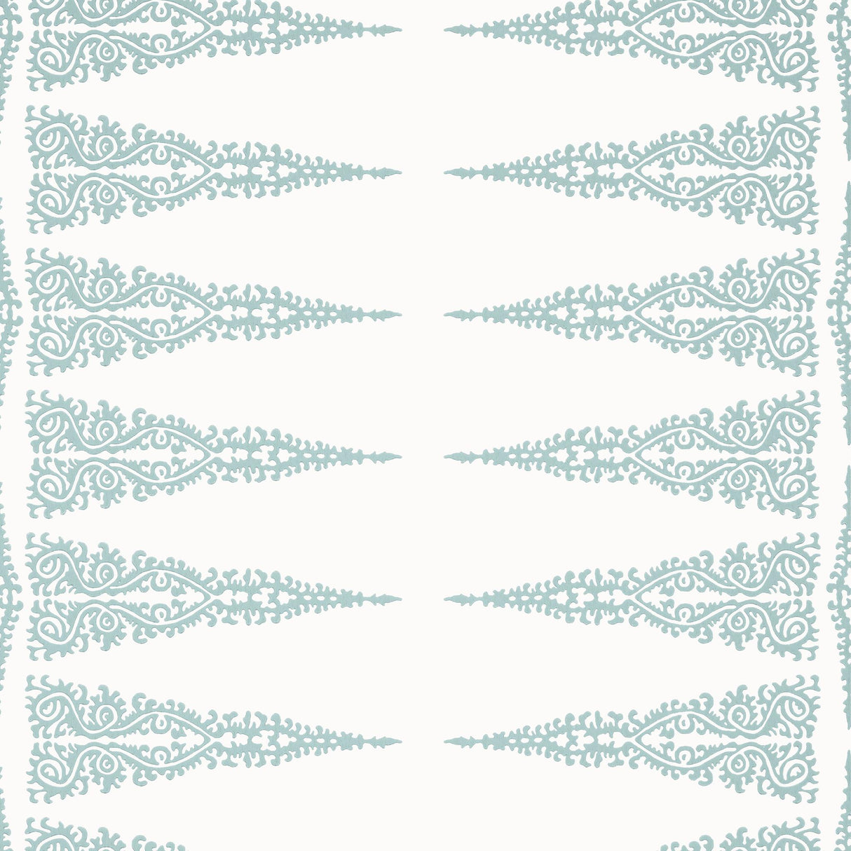 Anna French ELLERY STRIPE Robin's Egg on White Wallpaper