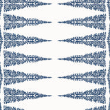Anna French ELLERY STRIPE Navy on White Wallpaper