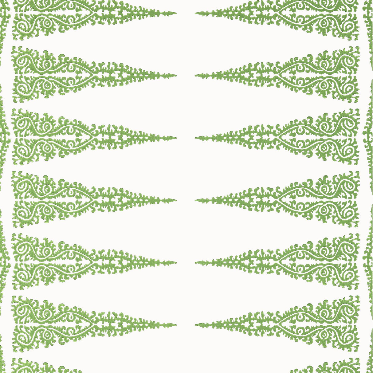 Anna French ELLERY STRIPE Kelly on White Wallpaper