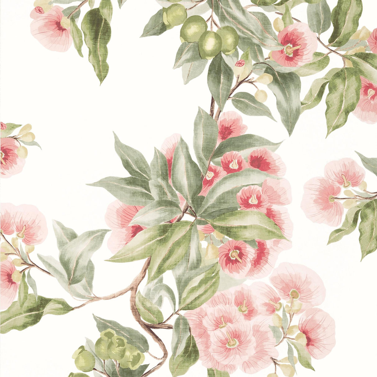 Anna French CAMELLIA GARDEN Coral Wallpaper