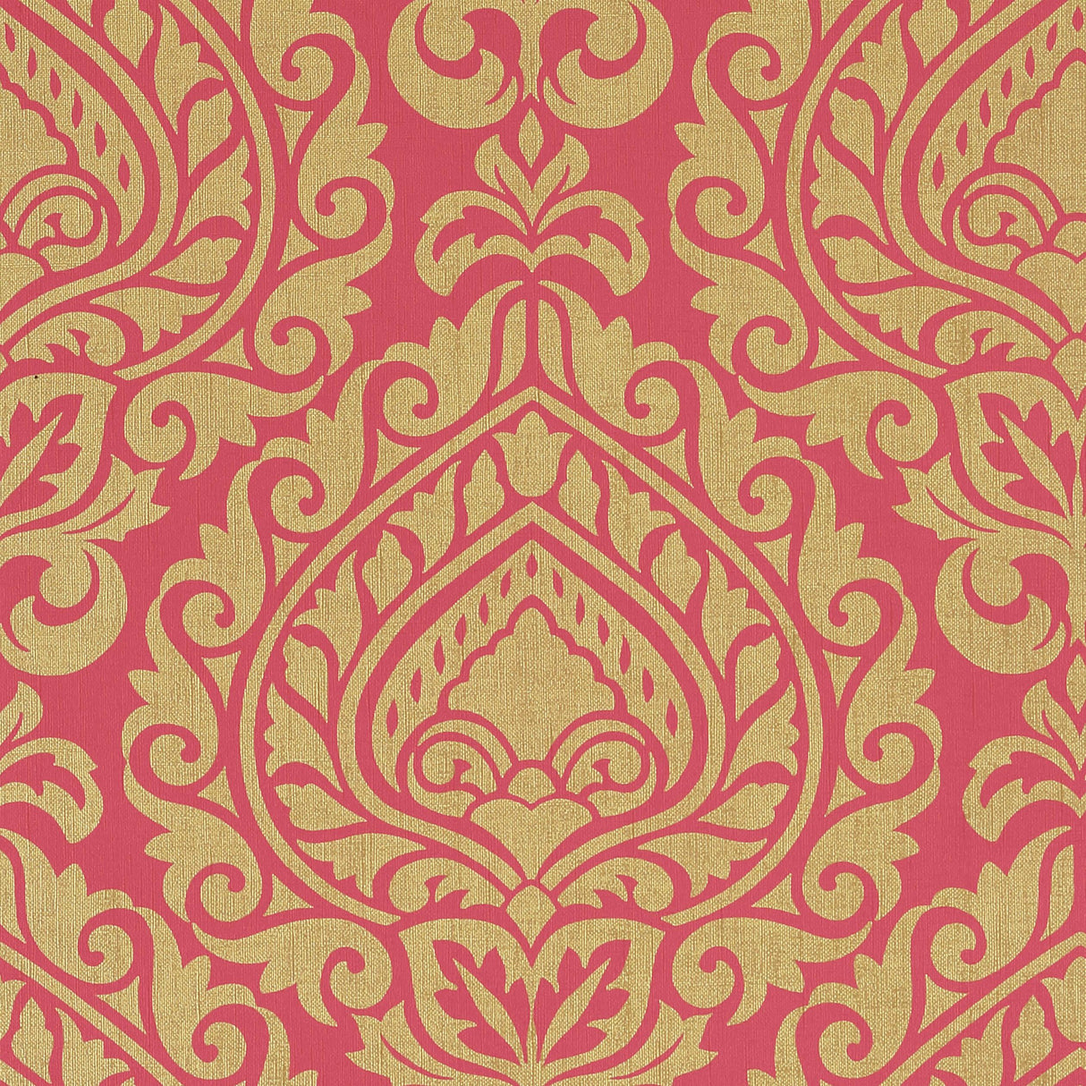 Anna French Annette Metallic Gold On Pink Wallpaper