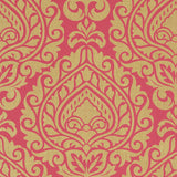Anna French Annette Metallic Gold On Pink Wallpaper