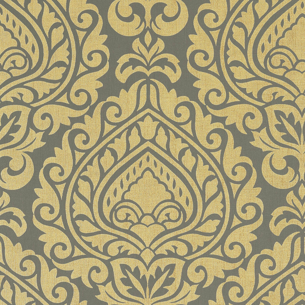 Anna French Annette Metallic Gold On Smoke Wallpaper