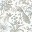 Anna French PEACOCK TOILE Soft Blue and Beige Wallpaper
