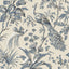 Anna French PEACOCK TOILE Slate and Black Wallpaper