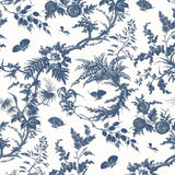 Anna French Newlands Toile Blue Wallpaper