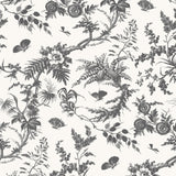 Anna French NEWLANDS TOILE Black Wallpaper