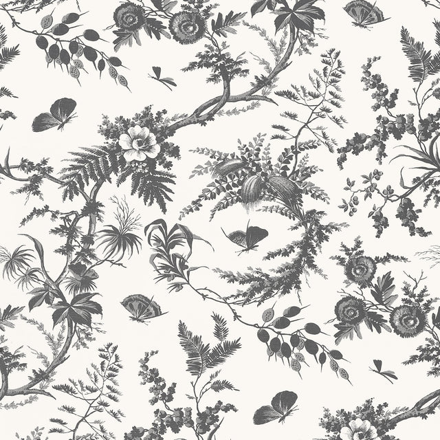 Anna French NEWLANDS TOILE Black Wallpaper