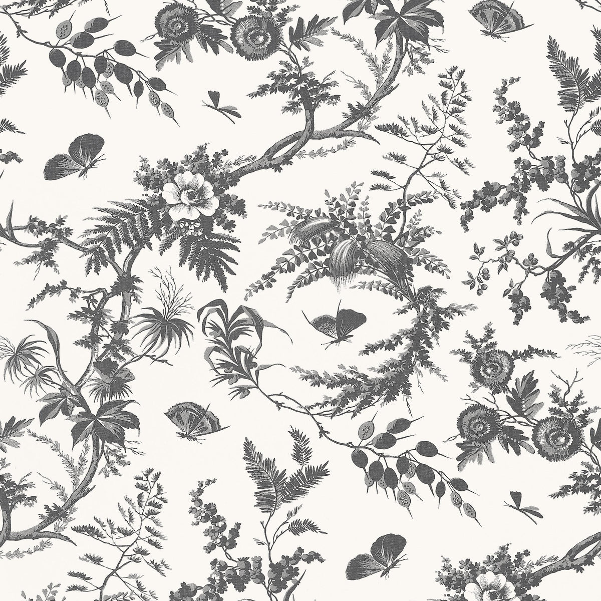 Anna French Newlands Toile Black Wallpaper