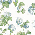 Anna French Sussex Hydrangea Blue And Green Wallpaper