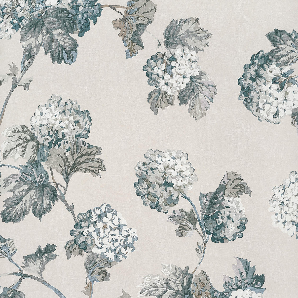 Anna French Sussex Hydrangea Slate And Linen Wallpaper